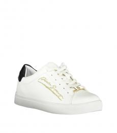 Bianco Side Embroidery Logo Sneakers