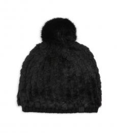 Calvin Klein Black Pom Pom Beanie Hat