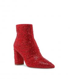 Betsey Johnson Red Cady Pointed Toe Boots