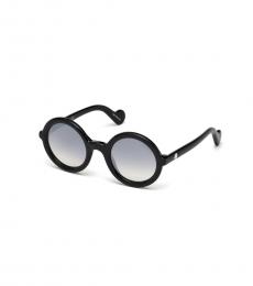 Moncler Black Round Sunglasses