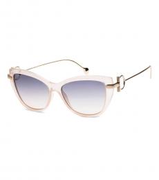 Ferragamo Beige Butterfly Sunglasses