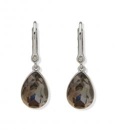 DKNY Silver Grey Teardrop Earrings