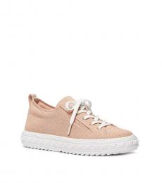 Michael Kors Rose Gold Knit Lace Up Sneakers