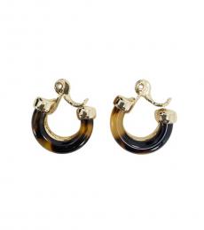 Ralph Lauren Golden Tortoise Hoop Earrings