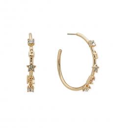 Karl Lagerfeld Golden Logo Hoop Earrings