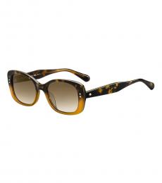 Kate Spade Brown Havana Rectangle Sunglasses