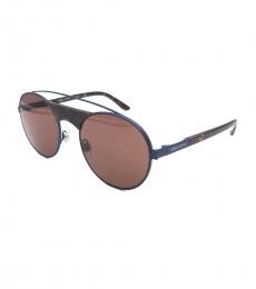 Giorgio Armani Blue Round Sunglasses