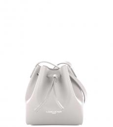 Lancaster Paris Light Grey Drawstring Mini Bucket Bag
