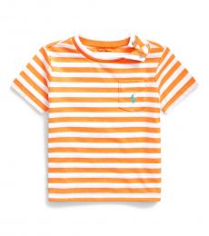 Ralph Lauren Baby Boys Thai Orange Striped T-Shirt