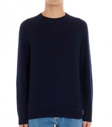 Brunello Cucinelli Navy Blue Solomeo Solid Sweater