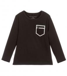 Stella McCartney Little Boys Black Zip Pocket T-Shirt
