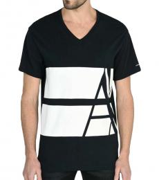 Armani Exchange Navy Blue Slim Fit Logo T-Shirt