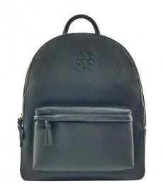 Tory Burch Black Thea Zip Around Medium Backpack