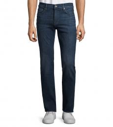 7 For All Mankind Navy Blue Slimmy Straight-Leg Jeans
