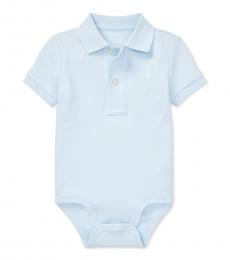 Ralph Lauren Baby Boys Beryl Blue Interlock Bodysuit