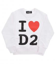 Dsquared2 Boys White Crewneck Sweatshirt