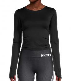 DKNY Black Long-Sleeve Top