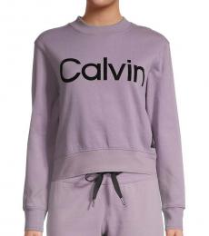 Calvin Klein Light Purple Drop Shoulder Sweatshirt