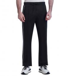 Karl Lagerfeld Black Slim-Fit Contrast Track Pants