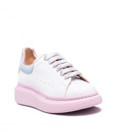 Alexander McQueen Little Boys White Pink Oversized Sneakers