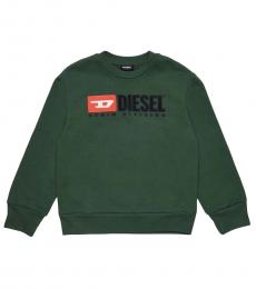 Diesel Boys Green Crewneck Sweatshirt