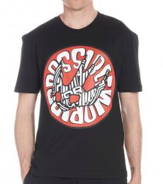 McQ Alexander McQueen Black Dropped Graphic Logo T-Shirt