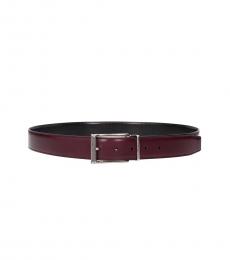 Salvatore Ferragamo Red-Black Reversible Belt