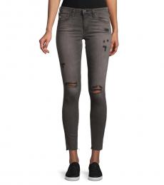 AG Adriano Goldschmied Faded Black Super-Skinny Distressed Jeans