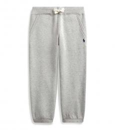 Ralph Lauren Little Boys Grey Cotton-Blend-Fleece Pants