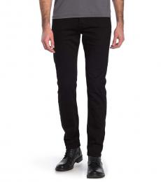 7 For All Mankind Black Paxtyn Solid Skinny Jeans