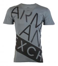 Armani Exchange Dark Grey Slim Fit Logo T-Shirt