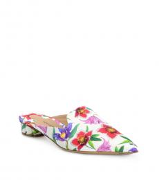 Salvatore Ferragamo Multicolor Maida Floral Print Mules