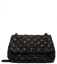 Valentino Garavani Black Nappa SpikeMe Large Shoulder Bag