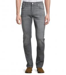 7 For All Mankind Grey Paxtyn Clean Skinny Jeans