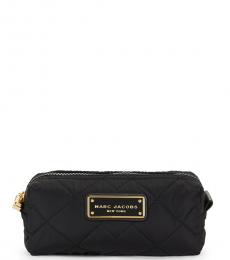 Black Diamond Quilted Cosmetic Pouch