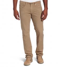 AG Adriano Goldschmied Light Brown Slim Straight Jeans