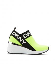 Neon Green Paz Wedge Sneakers