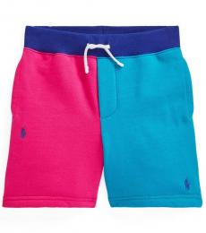 Ralph Lauren Little Boys Deep Aqua Fleece Shorts