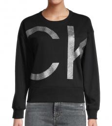 Calvin Klein Black Metallic Logo Sweatshirt