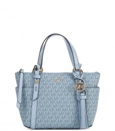 Michael Kors Light Blue Sullivan Convertible Medium Satchel