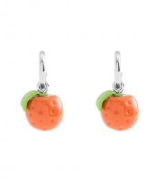 Coach Orange Huggie Earrings