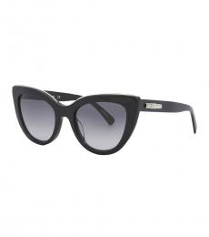 Longchamp Black Grey Cat Eye Sunglasses