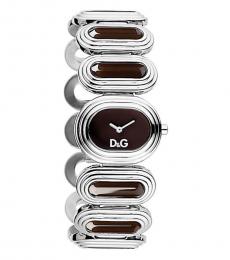 Dolce & Gabbana Dark Brown Silver Cortina Classic Watch