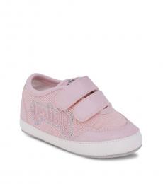 Baby Girls Pink Logo Embroidery Sneakers