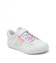 Ralph Lauren Little Girls White Rainbow Sayer Sneakers