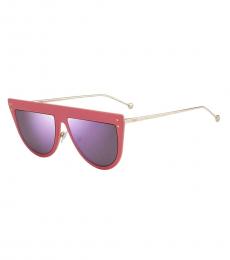 Pink Purple D Shaped Sunglasses