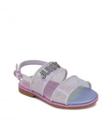 Juicy Couture Little Girls Silver Drive Embellished Sandals
