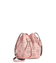 Light Pink Tea Rose Mini Bucket Bag