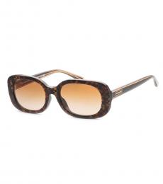 Coach Dark Brown Signature Oval Sunglasses