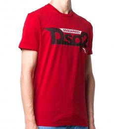 Dsquared2 Red Printed Logo T-Shirt